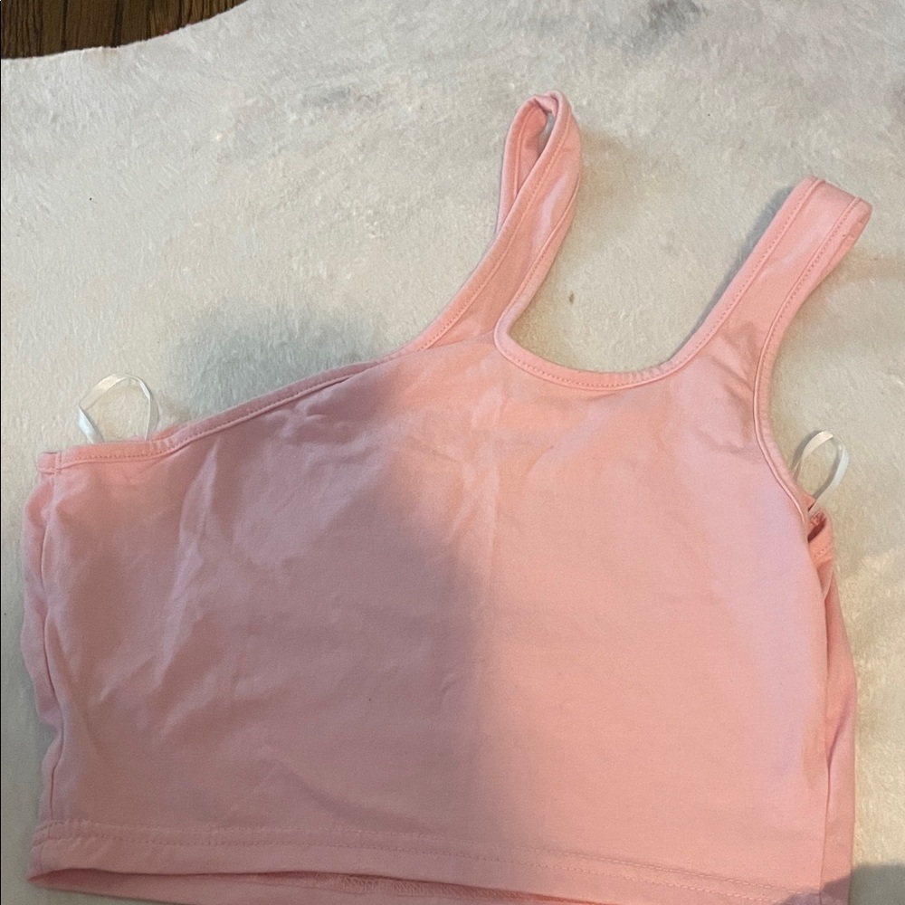 Pink Sleeveless Crop Top
